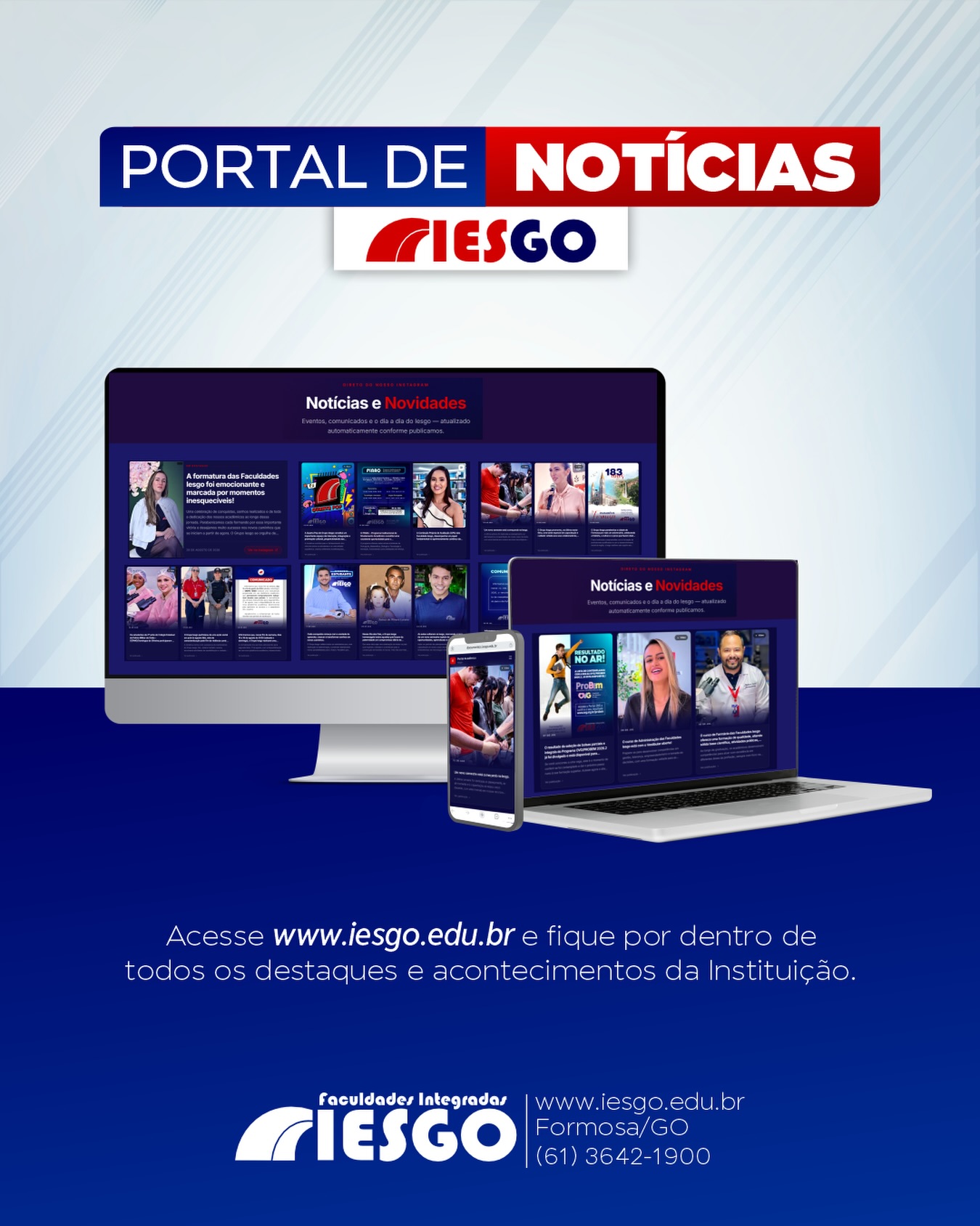 Fique por dentro de tudo o que acontece nas Faculdades Iesgo!